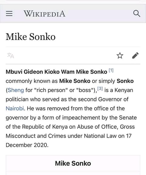When u are shocked about gazette notice Wikipedia slap u  with speed they publish, #SonkoIMpeachment  #MillicentOmanga