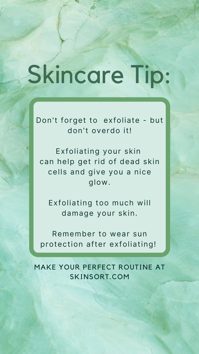 SkinSortHQ's tweet image. Skincare tip! Don't forget to exfoliate 💖💎 exfoliating has many benefits! Find your perfect exfoliator at SkinSort.com