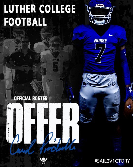 Jay2Barr's tweet photo. Blessed to receive my 4th offer from Luther College‼️💯 All glory to God. @dthedeacon @DCarr75 @luthercollege @hickman_coach https://t.co/m1pwTqHpc6