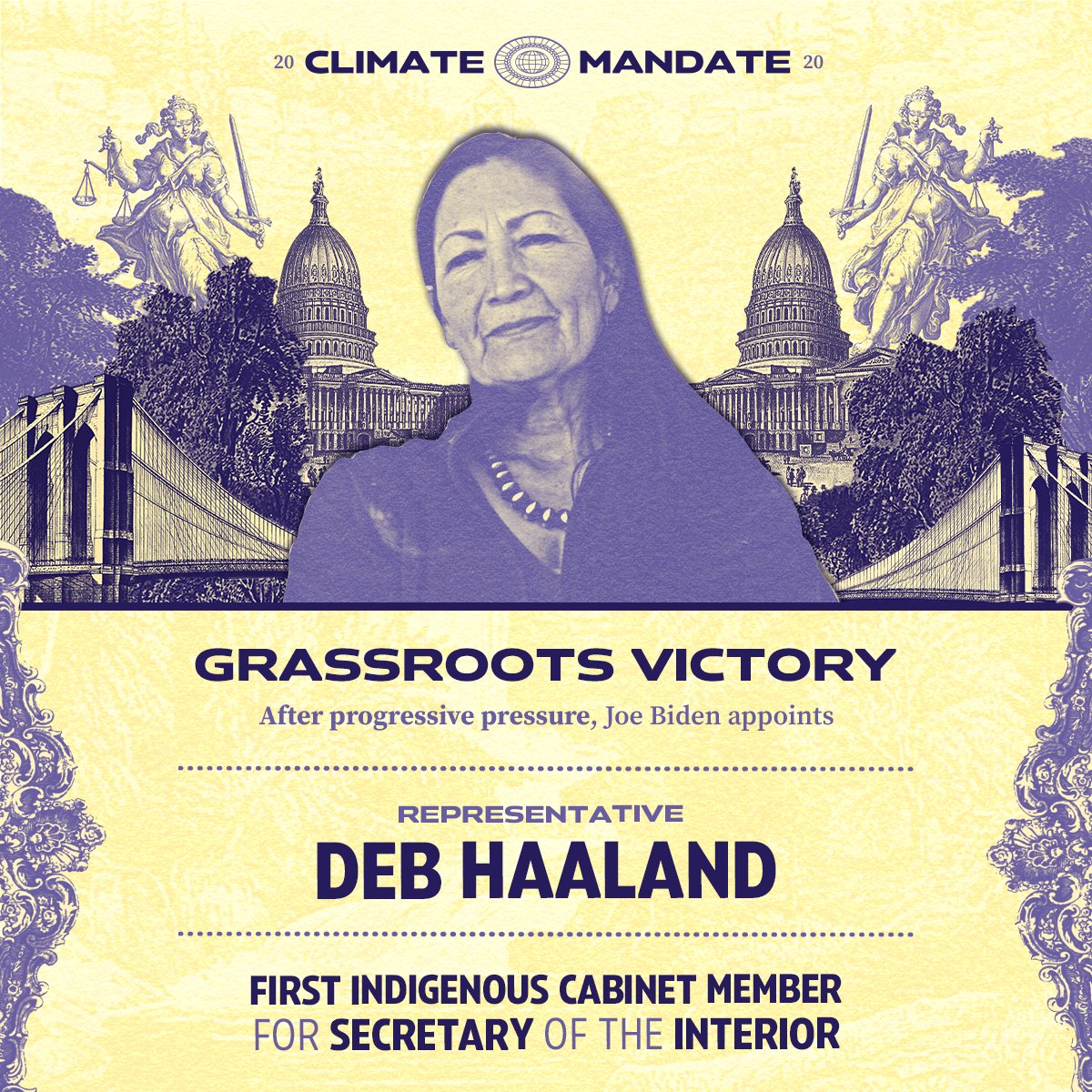 Meet your new Secretary of the Interior: Deb Haaland. This is a new era: true Indigenous authority over stolen land.

Deb Haaland’s appointment to Secretary of the Interior is a massive win for Indigenous organizers, who have been organizing for centuries.