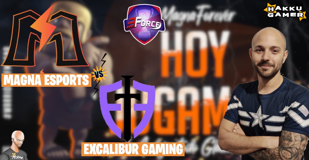 HakkuGamer's tweet photo. 🏆EForce Cup ™#J.1🏆 Magna⚡️Esports 🆚 Excalibur Gaming - Clash Royale | Hakku

#ClashRoyale 

🏆@EForceCupGG [Jornada 1]
⚔️@MagnaEsport🆚@Excalibur_GG
⏰23:59 🇪🇸 // 4:59pm 🇲🇽// 5:59 pm 🇵🇪
🎙️@hakkugamer

📹https://t.co/t4KWlqVzG5
📹https://t.co/YiZ3TgvtPq https://t.co/FuEGrMdqDV