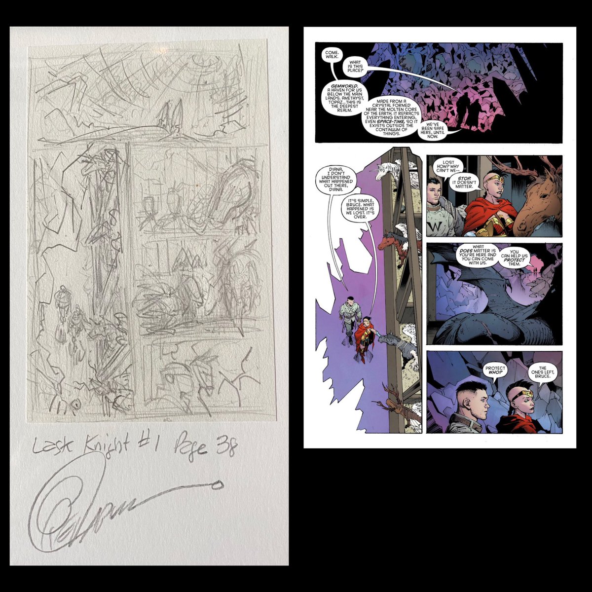 Nerd_Therapy's tweet photo. Received my Holiday Grab Bag from @JamieCapullo and @GregCapullo! 
Very excited to ad this sketch from Batman:The Last Knight on Earth. 
.
I like Batman just a little bit 😉 so I was very excited to get something from the mythical hand of Greg. It being Batman was even better 😊 https://t.co/yr46PzjTVk