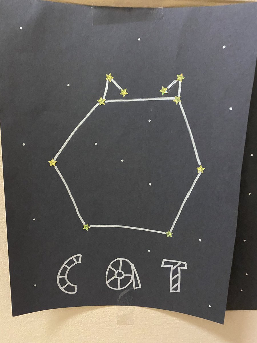 MissSoldano's tweet photo. Total #teacherbrag because I LOVE how our constellations came out! Fifth grade friends did a ~stellar~ job with these ⭐️💫 https://t.co/5CWBUDyfjP