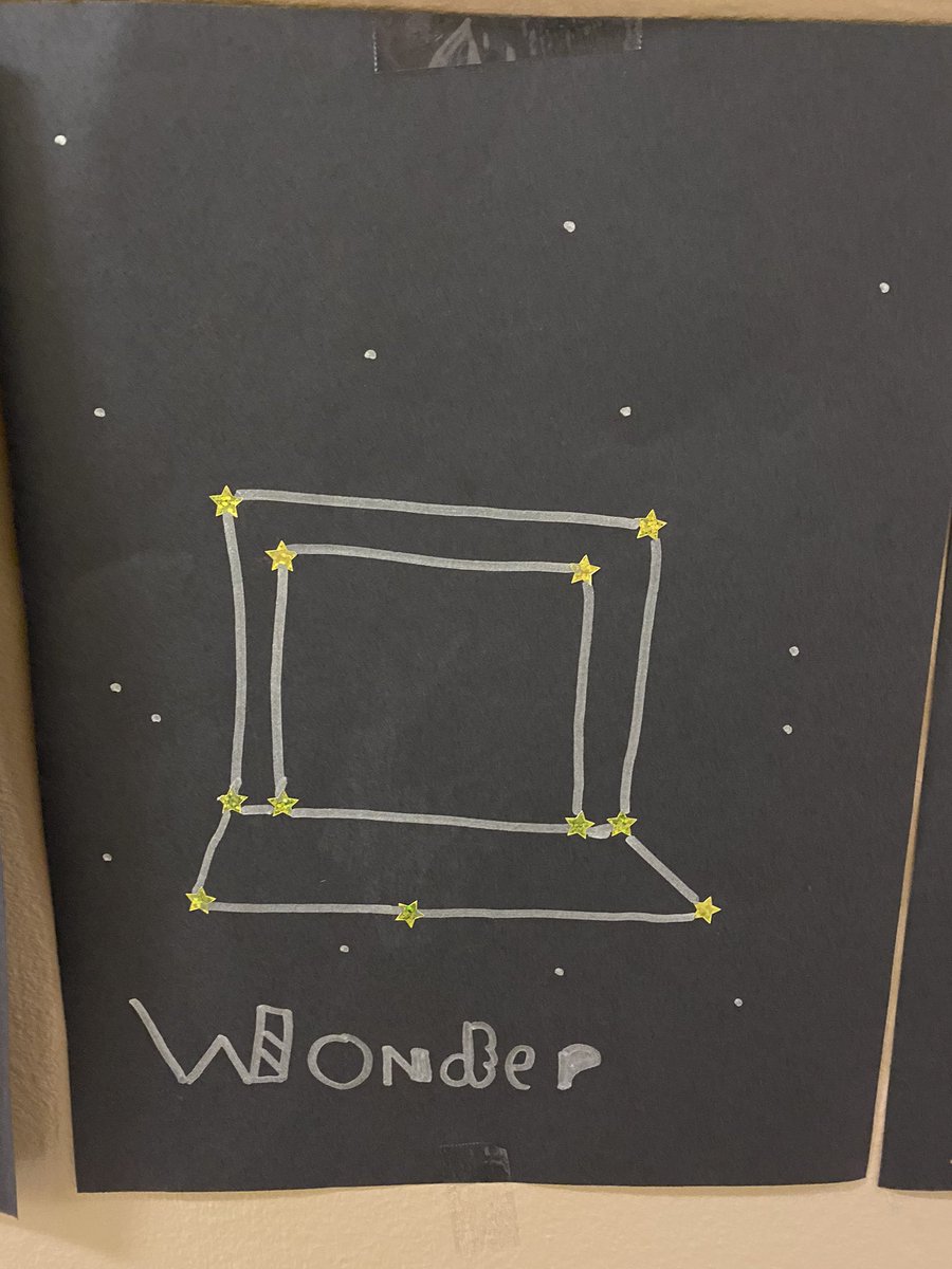 MissSoldano's tweet photo. Total #teacherbrag because I LOVE how our constellations came out! Fifth grade friends did a ~stellar~ job with these ⭐️💫 https://t.co/5CWBUDyfjP