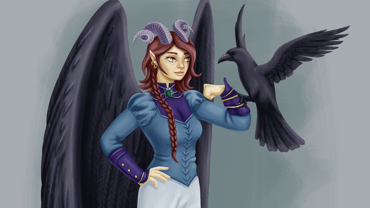 mudge_anna's tweet photo. Here is another Draw This In Your Style! This one belonging to marianne.alexandre over on Instagram!

#dtiys #drawthisinyourstyle #dtiyschallenge #drawthisinyourstylechallenge #DTIYScrowgirl #dtiyscrowgirl #art #characterart #fantasyart #digitalart #illustration #adobephotoshop https://t.co/Dbgzw7t9p0
