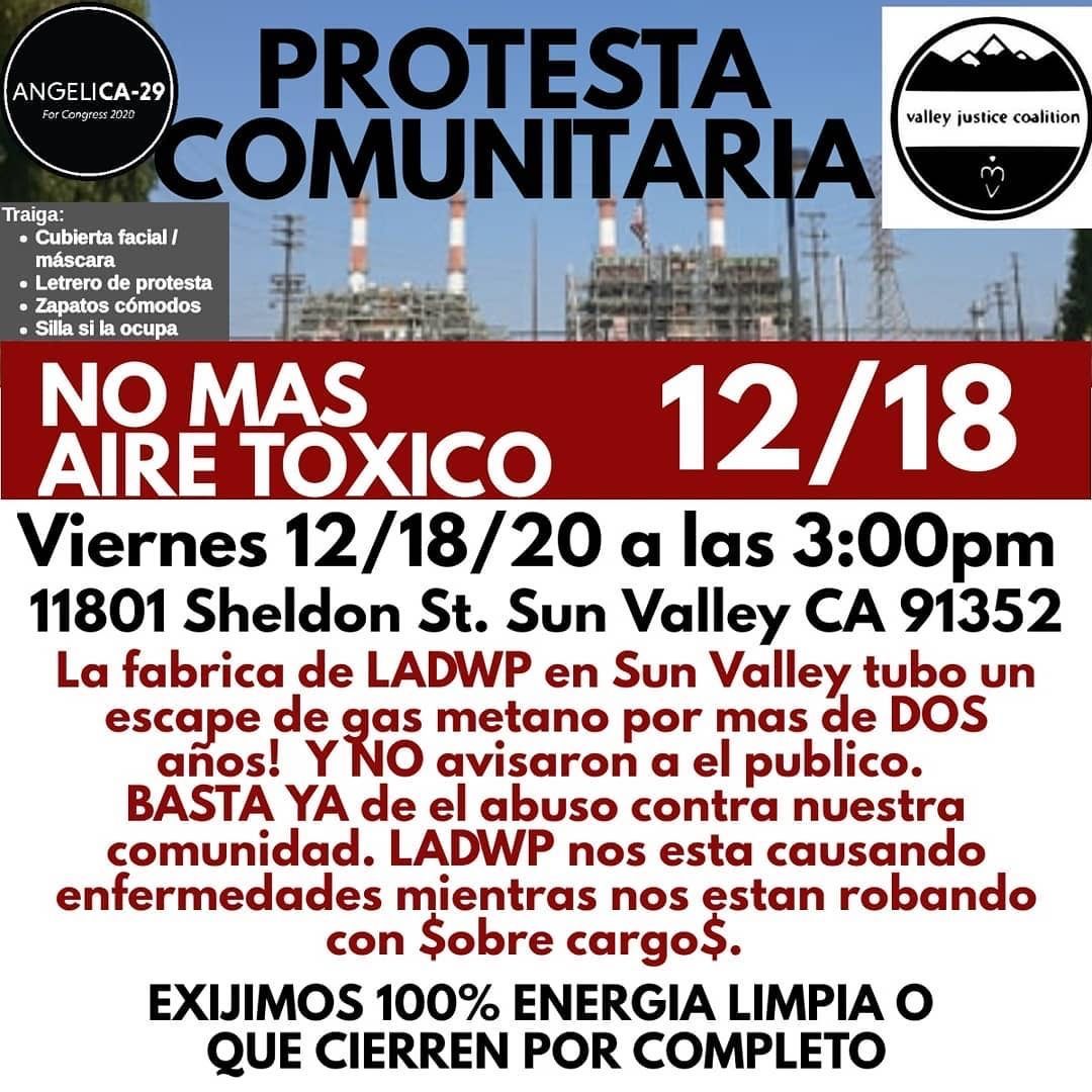 valleyjusticela's tweet photo. Repost from @angelica4ca
•
📢THIS FRIDAY at 3pm-4pm
We say: "@ladwp1, shame on you!!!"
FIX THE LEAK!!

#PowerToThePeople #GreenNewDeal #methaneleak #shutitalldown #losangeles #sylmar #nojusticenopeace #sfv #sanfernando #valleygasleak  #whenwefightwewin #protectorsnotprotestors https://t.co/2EbxesiM5M