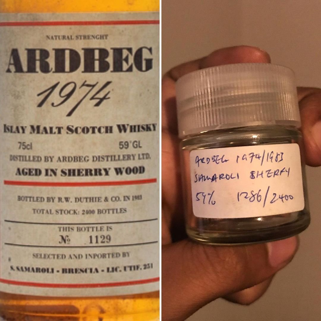 5. Samaroli Ardbeg 1974There are peat monsters and then there's this. Huge power!! Perhaps needed a bit more taming but otherwise splendid, nothing on the market now has anything on how intense this was on the nose all the way down to the long finish. Peat, vanilla, apple. Yum.