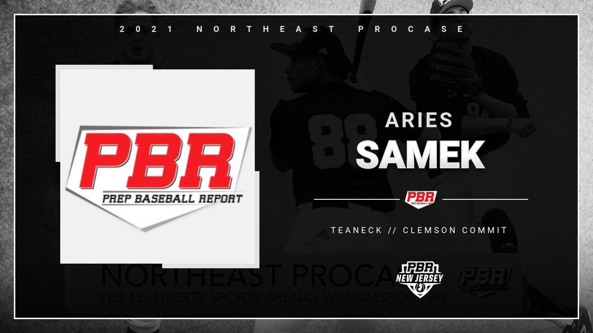 PrepBaseballPA's tweet photo. Northeast ProCase

2021 3B Aries Samek (Teaneck, NJ / @ClemsonBaseball ) will join us in Williamsport on Feb. 13th. 

Samek is the #1 ranked 3B in @PBRNewJersey (#6 overall) and #195 nationally by @prepbaseball . https://t.co/L4gPXarEQo