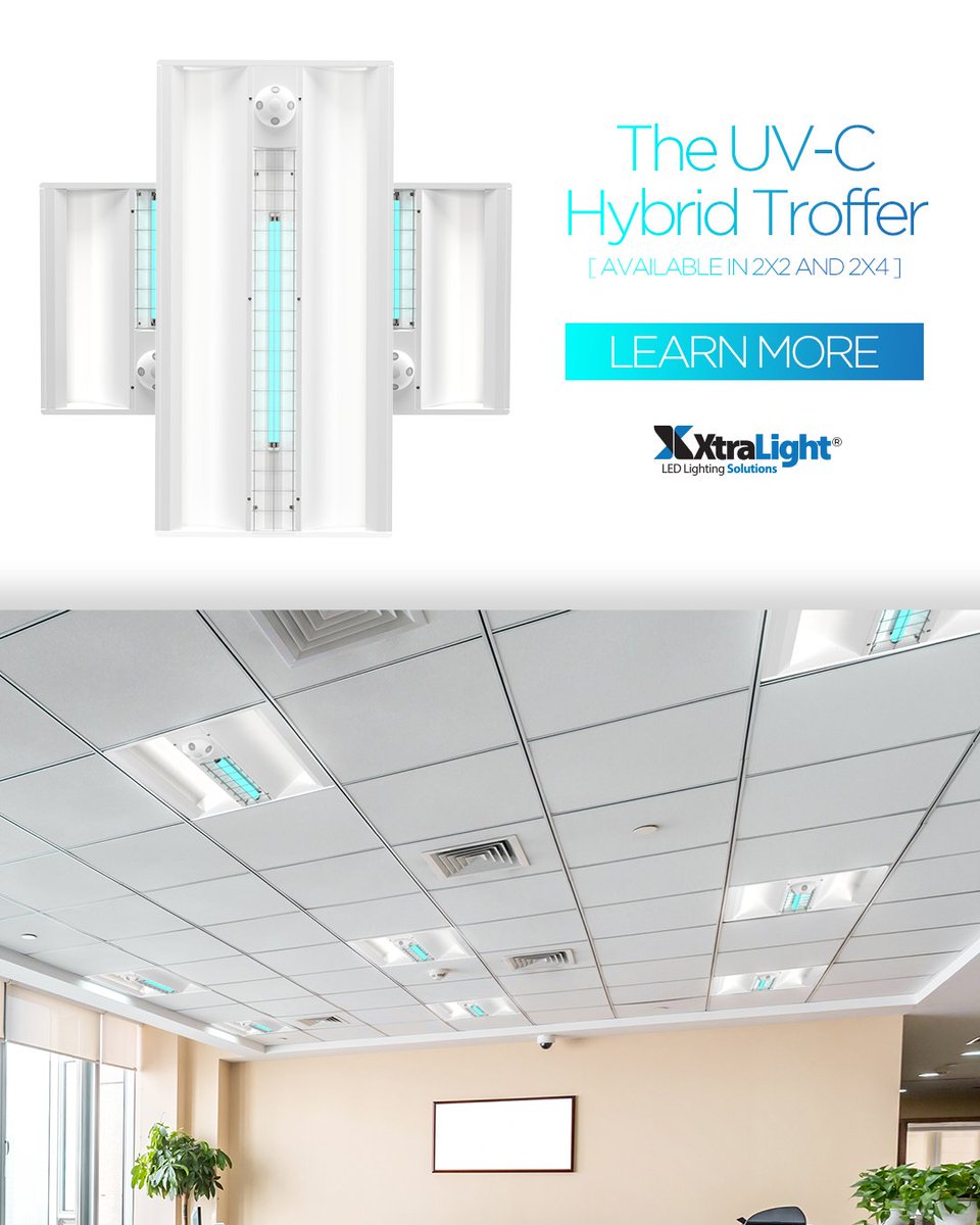 Xtralight_LED's tweet photo. Modernize and Sanitize, the UV-C Hybrid Troffer
https://t.co/Gm3rd6tHqh
.
#xlm #XtraLightLED #GUV #LEDUVChybrid #LEDdisinfection #uvcfixture #LEDgermicidal #madeintheusa #uvcdisinfection #UVCsanitization #UVCsterilization #UVlight #covid19 #stayhealthy #buyAmerican https://t.co/QiDdeoFHok