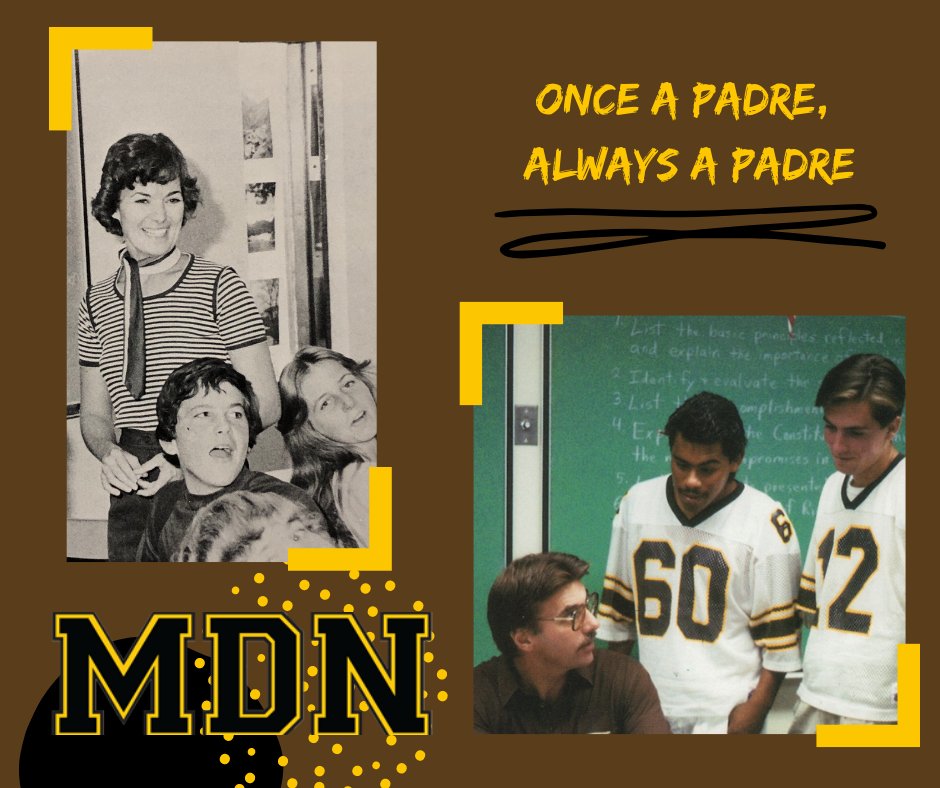 mdnpadres's tweet photo. #Flashback50Friday
Today’s feature offers appreciation to our amazing MdN teachers! The 1st photo is Mrs. Bertha Parrish among her students in 1976. The 2nd is Mr. Jim Rance helping students in 1989. Lastly, Mrs. Bridget Wesloski helps her economics students prepare for finals💛 https://t.co/DmzZ0wnQoR