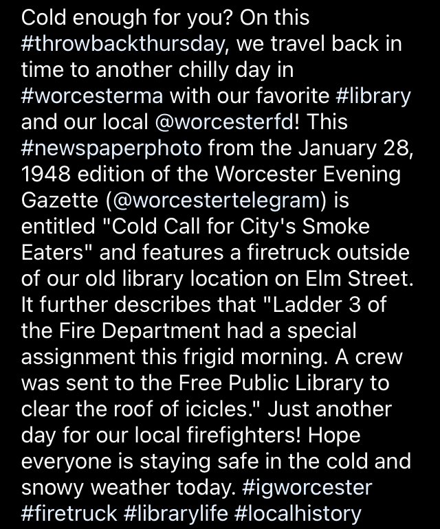 WorcesterFD's tweet photo. Here's a #ThrowbackThursday from our friends at the @Worcester_PL 

#WorcesterFireDepartment #WorcesterFD #WFD #WorcesterMA https://t.co/EYyMB2RYrT
