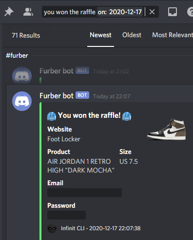 BondingTheo's tweet photo. End Result: 30 pairs confirmed for Slots and friends, hundreds of pairs expired.
Massive thanks to @InfinitBot for getting me through the release. What a Mess! 
Big thanks to @GoatifyIO @onlyfnf @RafflesScar @CollectiveFTL 
And ofc @jack_furbr @jakedoggggg for the moral support! https://t.co/9x5LQF7Tb9