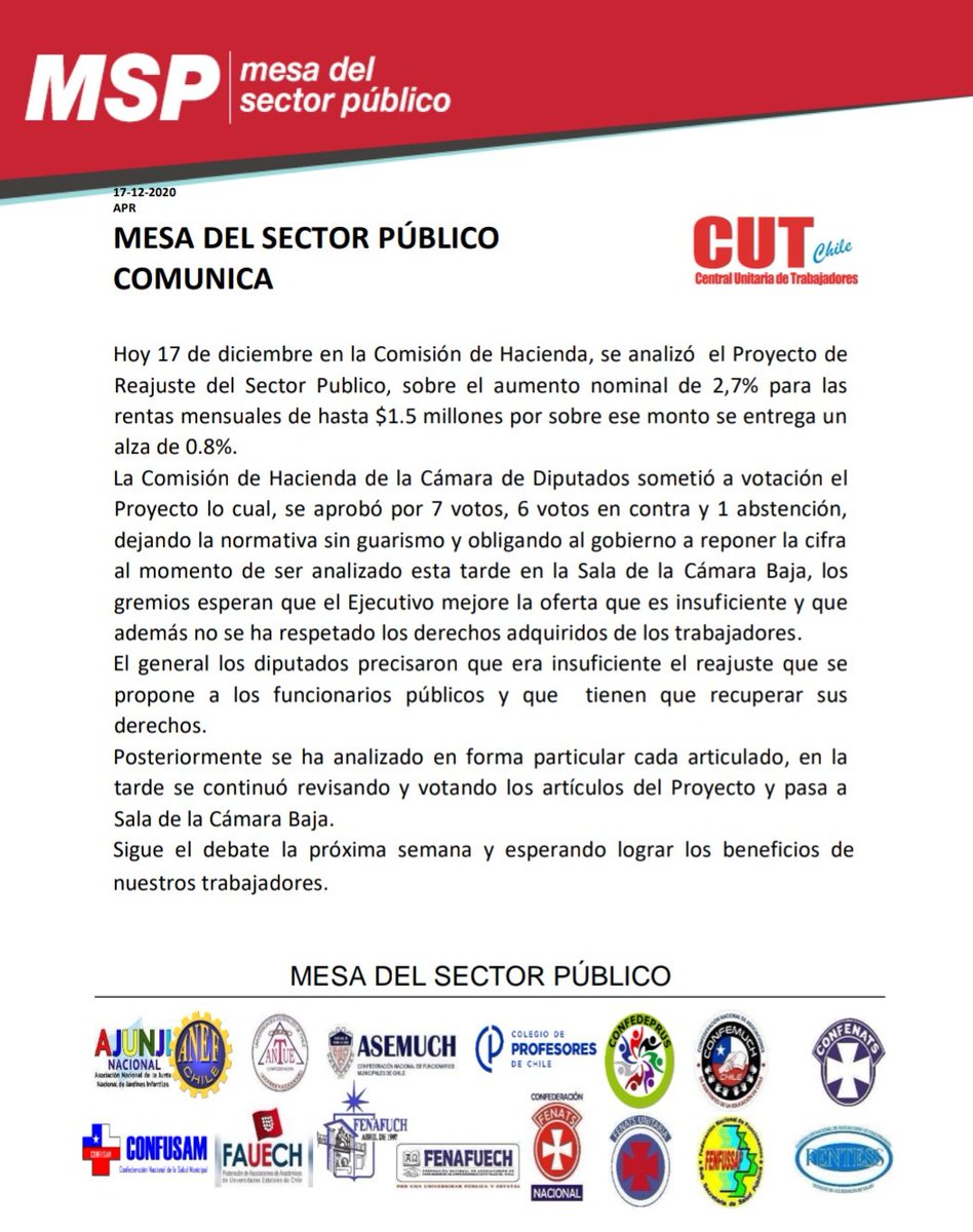 Anfusea Chile tweet media