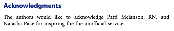 I'm glad that we could acknowledge their contributions in a small way - I carry their lessons with me every day https://www.tandfonline.com/doi/full/10.1080/08897077.2020.1856291?scroll=top&needAccess=true /36