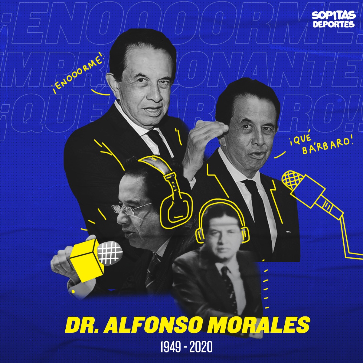 sopitas's tweet photo. El Dr. Alfonso Morales ha sido uno de los narradores de lucha libre más importantes en la historia, y hoy se confirmó su fallecimiento💔

#QEPD👏

https://t.co/WWeWNiBLGv https://t.co/mE3sCLDdvp