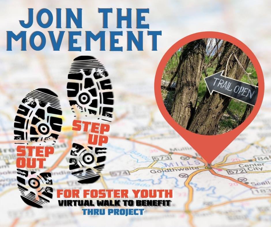 📣We are off the the races! Starting today, we have 2 weeks to walk 1200 miles and raise $10,000! Create a team of your own or join one. Register or make donation at bit.ly/THRUWalk.  

Get fit while you give back!

#fosteryouth #communitysupport #virtualwalk