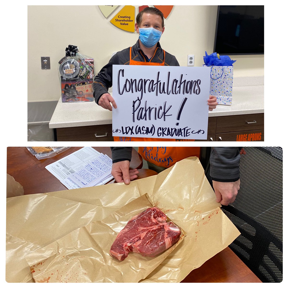 StevenReynaHD's tweet image. Congrats to Hi-Po ASM @PatrickHTHD He graduated the Regional LDX program today.  He’s not a fan of cake so he gets a Prime T-bone! Very proud of him. @tavares_gabe @FougereJames @tori_bronson #BEASTMODE