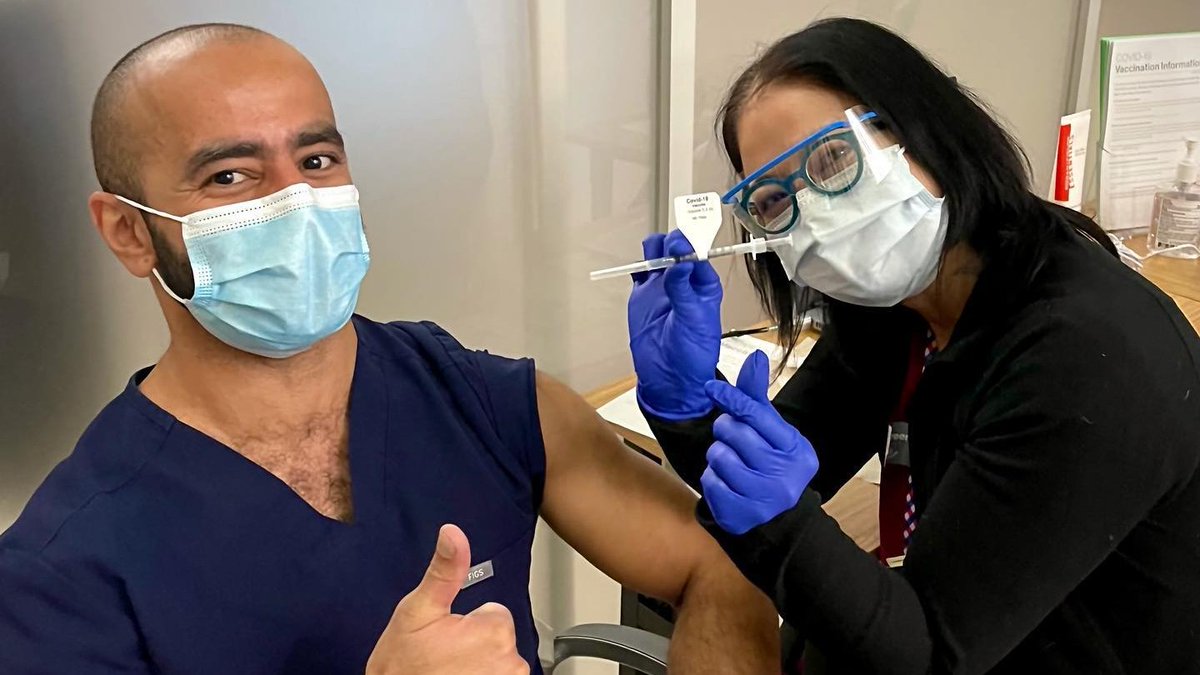 Mount Sinai Neurosurgery (@mountsinaineuro) on Twitter photo "#MyCOVIDVax is the fruit of the relentless efforts of dedicated physicians & scientists faced with one of the greatest challenges of our generation. My heart is full of hope for humanity to heal, move forward & reunite."
- Dr. Shoirah <a href="/Shoirahz/">Hazem Shoirah</a> <a href="/MountSinaiCVC/">Mount Sinai Cerebrovascular</a> <a href="/MountSinaiNeuro/">Mount Sinai Neurosurgery</a> "#MyCOVIDVax is the fruit of the relentless efforts of dedicated physicians & scientists faced with one of the greatest challenges of our generation. My heart is full of hope for humanity to heal, move forward & reunite."
- Dr. Shoirah <a href="/Shoirahz/">Hazem Shoirah</a> <a href="/MountSinaiCVC/">Mount Sinai Cerebrovascular</a> <a href="/MountSinaiNeuro/">Mount Sinai Neurosurgery</a>