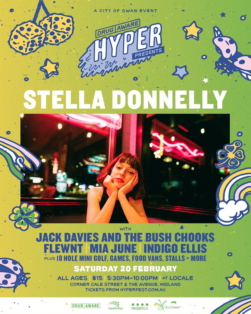 WE'RE BACK IN 2021 with SPACEY JANE, STELLA DONNELLY and SAN CISCO headlining three events in Jan, Feb and March. Tickets available now from moshtix.com.au/v2/event/drug-… and more info from hyperfest.com.au