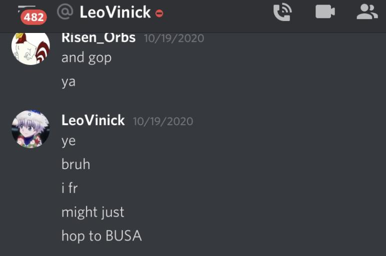Wow! @LeoVinick, who unbarred LuckyVinick for going to BUSA but not @roCoastBreeze, was caught wanting and aiding BUSA's effort. He aided in treason and now wants to stay as Speaker of the House? 

It's time for CHANGE! Say NO to the Vinick's!