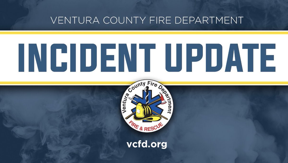 VCFD_PIO's tweet image. #JohnsonFire; The forward progress of the fire has been stopped and crews have line around the fire.  FF’s will remain on scene for about an hour mopping up. @VCFD @cityofventura #vcfd