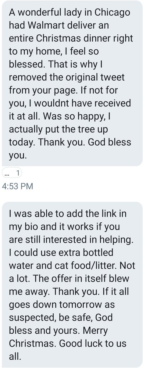 Anon #1Wonderful lady who I connected with someone that bought her groceries. She sent me a video of how grateful she was for just a small amount of groceries from a stranger. She deserves so much more 