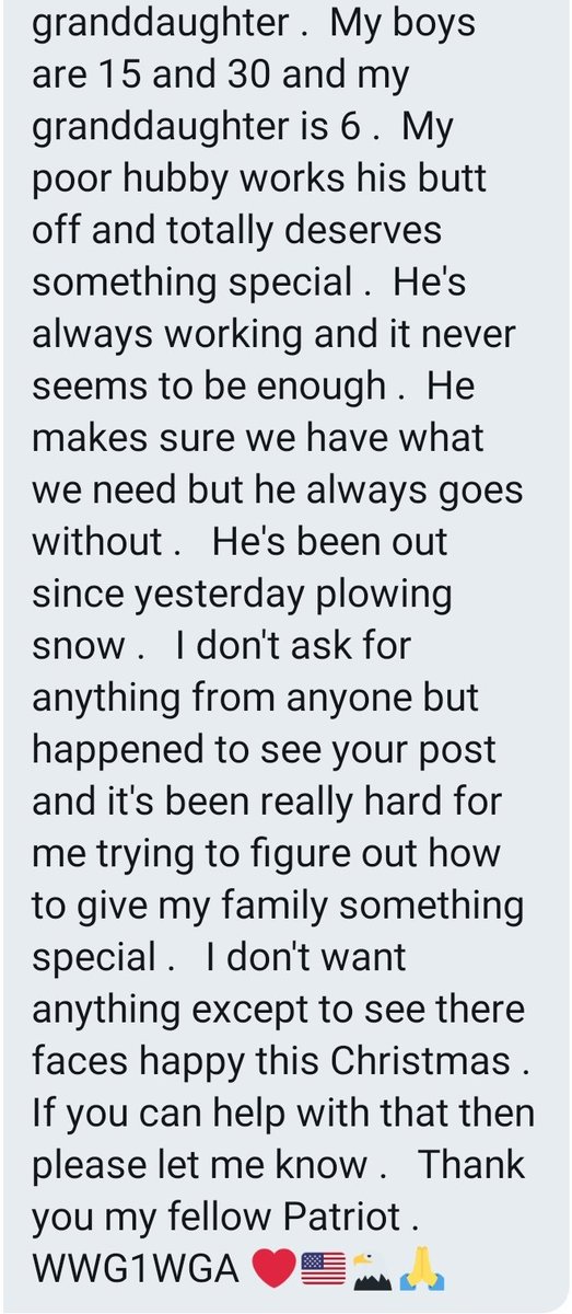 Anon #2Struggling and looking to do something special for her family during a difficult time 