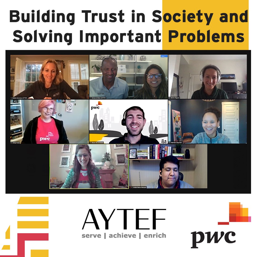 SCOPEATHON 2020 to Support Social Injustice

AYTEF was honored to participate in the PwC National Social Justice ScopeAthon where PwC employees collaborate w/ nonprofits at the forefront of advancing social justice. Thank you @lifeatpwc @taprootfoundation <a href="/Laureus_USA/">Laureus Sport for Good USA</a>
#AYTEF