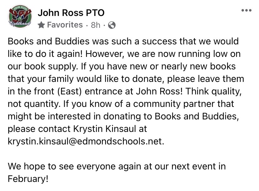 loveteachjoy's tweet photo. @kidsdeserveit inspired Books and Buddies 3 years ago! This year we had to get creative and it turned out better than we could have imagined! Approx. 100 kids took home 5 free books. Now we need more books! Who can help!? #oklaed https://t.co/Hf5qfuPFYv