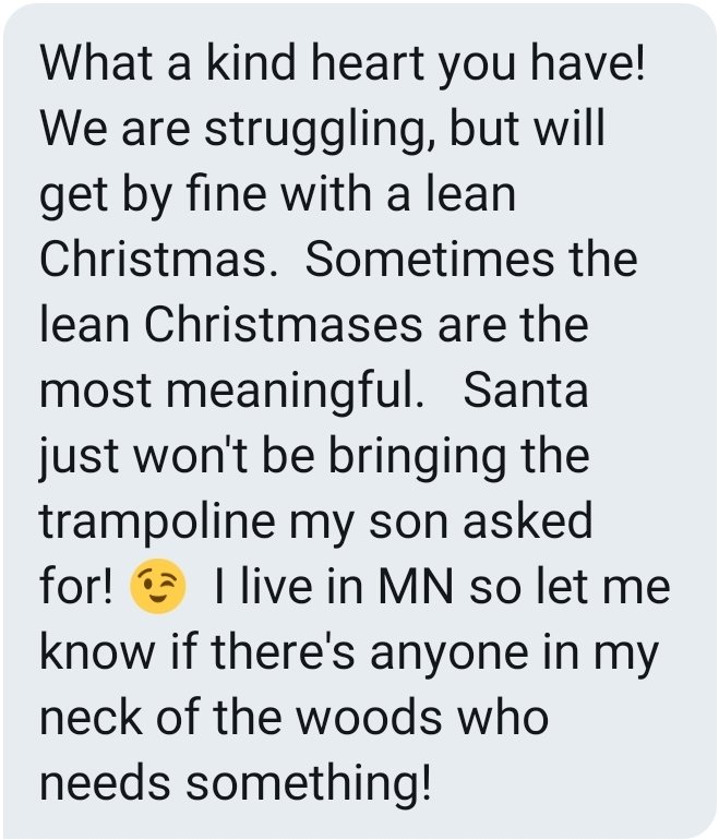 Anon #7Humble anon who asked what they could do for others, while not having much themselves  They deserve that trampoline!