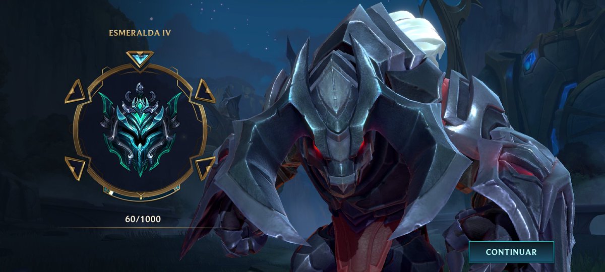 Finalmente tras varios días stuck en Platino hoy he conseguido subir a Esmeralda en <a href="/wildriftES/">League of Legends: Wild Rift</a>

GGWP <a href="/galluscoach/">Gallus</a> @KAP_97 @Christi25524635