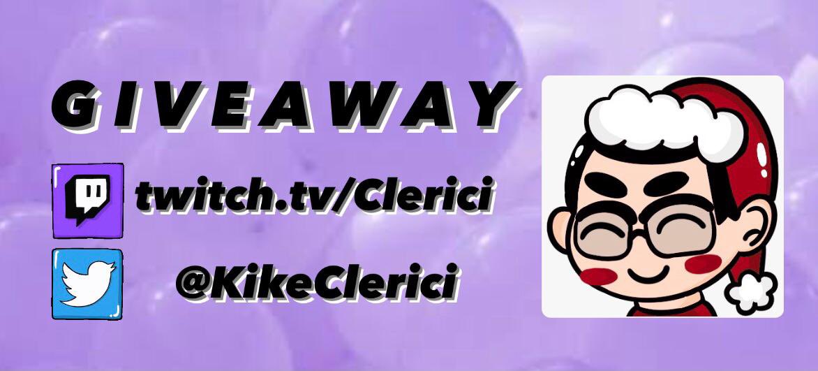 KikeClerici's tweet photo. GIVEAWAY TIME
Para terminar bien el año voy a regalar 4 pases de batalla para tu juego favorito y 600 credits para R6! 
Requisitos:
🌟Follow en twitch (Link en bio)
🌟Follow en twitter
🌟Dar RT
El 29 de diciembre anuncio ganadores. 
Gracias por todo, Suerte y Felices fiestas 🥳 https://t.co/jw2SVT9Zqr