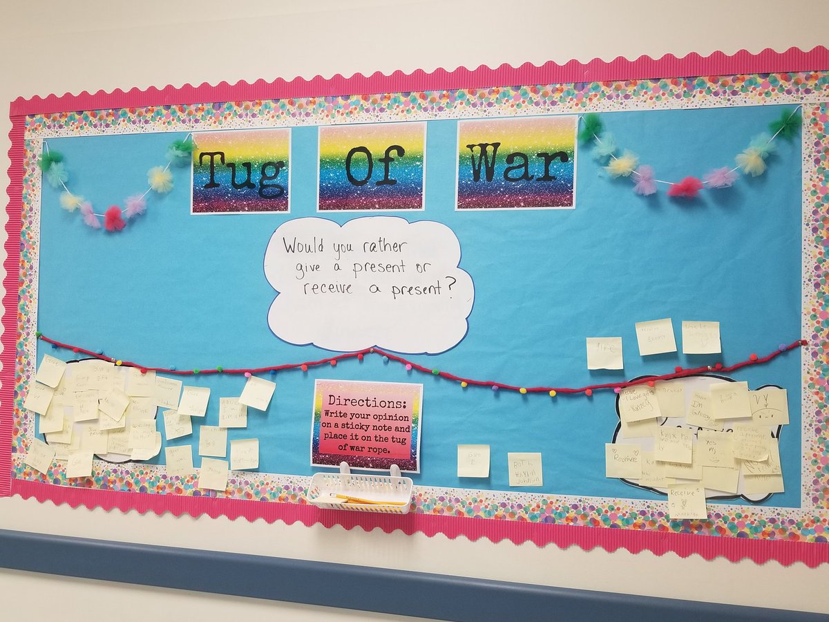 Kings Manor Elementary We Have The Sweetest Students When Asked On The Hallway Opinion Writing Board If Our Students Would Rather Give A Gift Or Get A Gift A Majority Of
