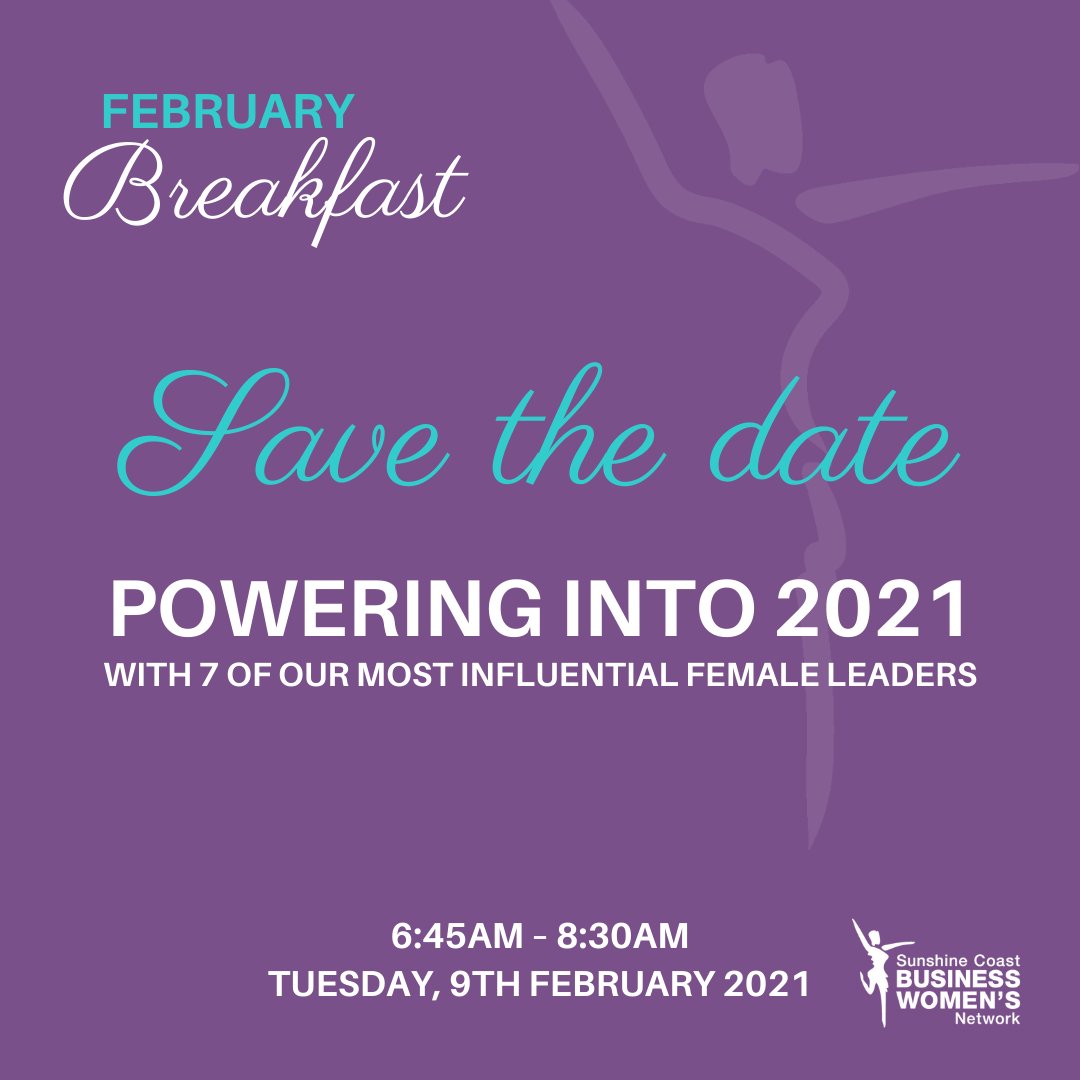 If you are wanting a jolt of inspiration for a big 2021 in business then start your year with SEVEN of our most successful, influential, c-suite, female leaders on the Sunshine Coast!

Tuesday 9th February. Save the date. Registrations opening in the New Year.