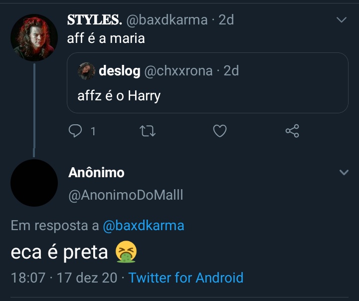AliceHelpRPG's tweet photo. Gente assunto sério aqui

Tem um doente jogando hate em uma pessoa por usar shape negra, ele faz vários comentários racistas nas fotos da menina, por favor denunciem a conta @/AnonimoDoMalll deem rt aqui para que mais pessoas vejam⚠️⚠️⚠️⚠️ https://t.co/Z5cXPRwItv