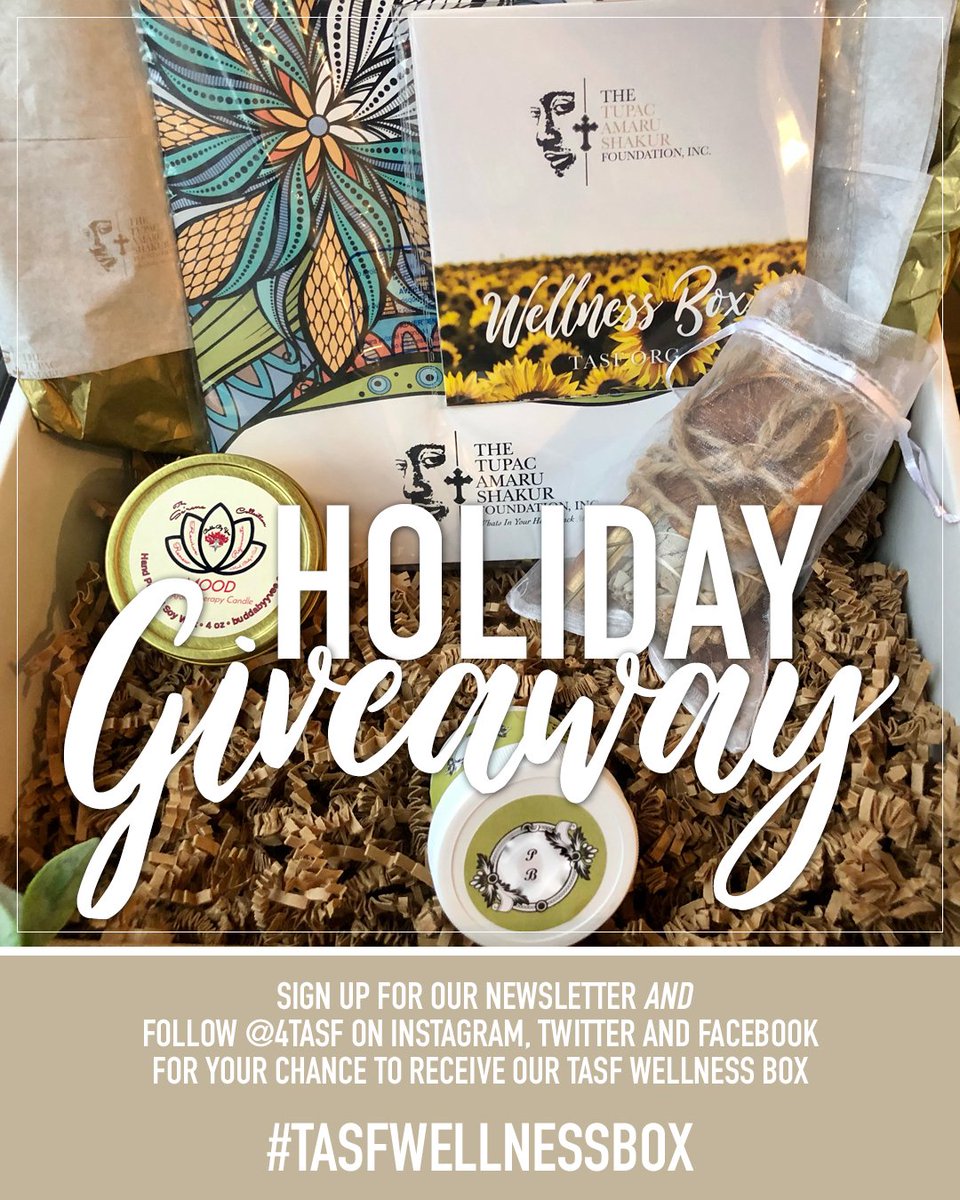 4TASF's tweet photo. HOLIDAY #GIVEAWAY - Sign up for our newsletter AND follow @4TASF on Twitter, Instagram, and Facebook for your chance to receive our #TASFWellnessBox #4tasf #give4tasf #holidayseason #payitforward #newsletter #free

CLICK THE LINK IN OUR BIO!

Open to US residents only. https://t.co/HZDXxfT94o