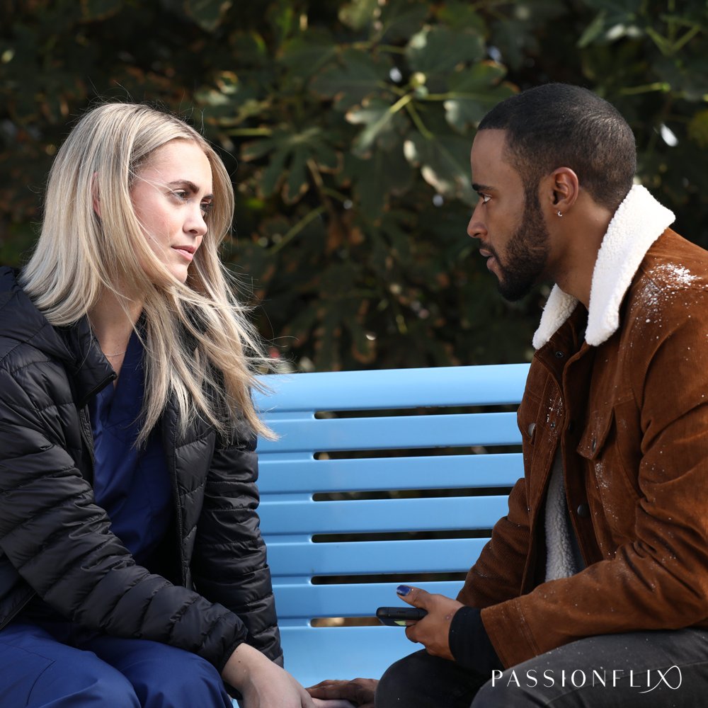 PassionFlix's tweet photo. Are you ready to meet James (Khylin Rhambo) and Julia (Keelin Woodell)? Based on the short story by Jill Shavlis, Just Say When premieres Friday. #HolidayQuickies https://t.co/sRC5YNL5FM