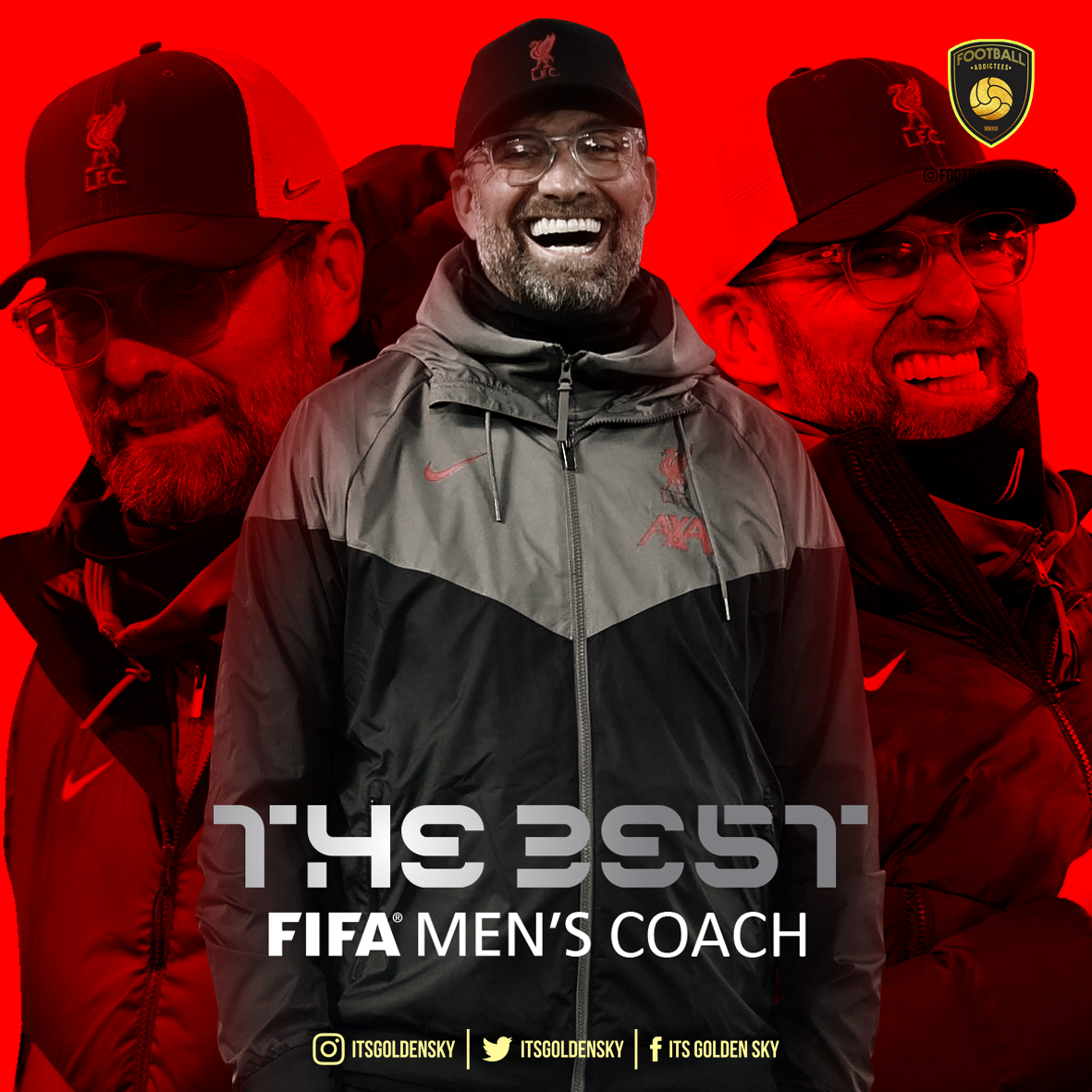 itsgoldensky's tweet photo. Morning Reds!!!
Selamat untuk Jurgen Klopp yang berhasil menjadi pelatih terbaik dunia versi FIFA.
Sebenernya sih gak nyangka Klopp bakal jadi pelatih terbaik tahun 2020 soalnya saingannya Hans Flick denga treble winnernya.
#IGSupdate #TheBest2020 #TheBestAwards https://t.co/riYGrqFTJj