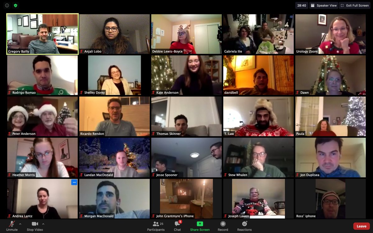 Dalhousie Department of Urology Christmas Party 🎅🎄🎁 with secret santa and awards... and booze of course!!! #covidchristmas #virtualchristmas <a href="/DalUrology/">DalUrology</a> <a href="/gregbailly/">Greg Bailly</a> <a href="/ashleycox1000/">ashley cox</a> <a href="/rod_romao/">Rodrigo Romao</a> <a href="/RicardoARendon/">Ricardo Rendon</a> <a href="/masonrossj/">Ross J Mason</a> <a href="/HeatherEm3/">Heather Em</a> <a href="/KateA_MD/">Kate Anderson</a> <a href="/bellurology/">David G. Bell</a> <a href="/drmorggymac/">Morgan MacDonald</a> <a href="/so_uro/">UroSoMe</a>