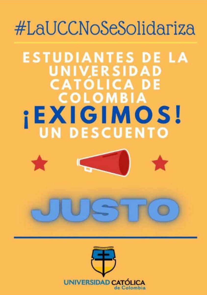 FelipeArdila95's tweet photo. #LaUCCNoSeSolidariza a la @UCatolicaCol se le olvido el sentido humano que intentan enseñar en sus clases de catedra y nos clavaron el semestre sin un descuento justo para todos. https://t.co/uuK0mCPGrx