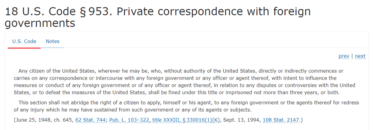 22)The Logan Act