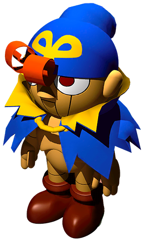 BrandFictive's tweet photo. Dialogue from character Gaz seems to imply the doll is unique and not store bought. Mario &amp; Co. toys possibly confirm this as Geno (person) doesn't exist in-universe with legacy. The doll appears hand crafted, resembling a wooden puppet with apparel and various armed attachments. https://t.co/QA9SEy7Q7Q