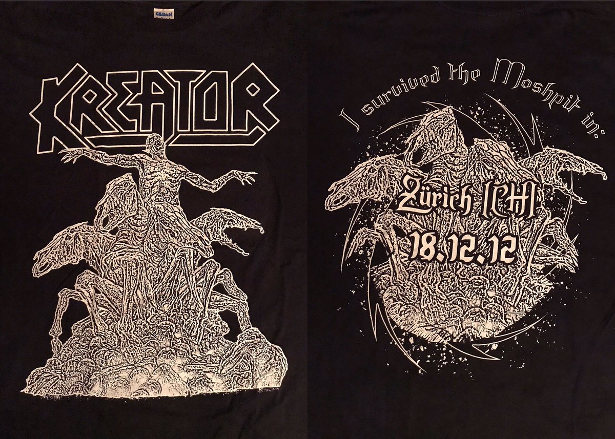EmilVetsch's tweet photo. wear this KREATOR Shirt today; my girlfriend bought me this in 2012 at this great show at Zürich, Komplex 457: Happy Birthday Mille🤘🏻🔥🤘🏻
#kreator #phantomantichrist #pleasuretokill #flagofhate #millepetrozza #zürich #komplex457 #kreatorshirt #thrashmetal https://t.co/PFYyvPxR0z