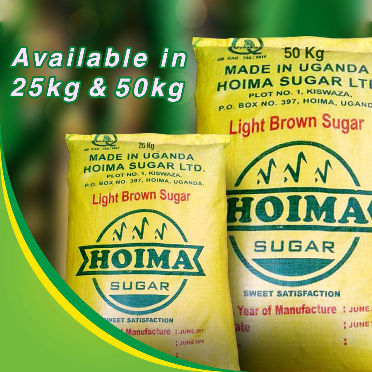 HoimaSugar's tweet photo. There's no such thing like too much sugar especially now that the holidays are clocking in. Buy your #HoimaSugar 25KG or 50KG bag, ready to entertain family &amp; friends.
#SweetSatisfaction
#sugarbags https://t.co/IDMZb6fGbL
