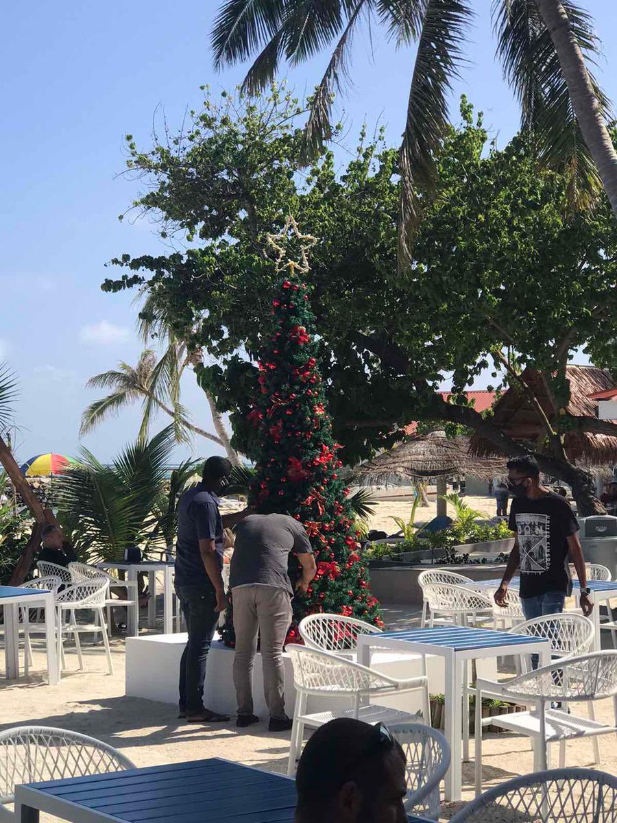 MadhilSaleem's tweet photo. Salafist police raid hotels in #Maldives and remove decorations. 

Christmas and new year decorations are forbidden in Maldives from now on according to @PoliceMv 

Raees @ibusolih, where are we heading? Why wasn’t this made public?

@anedhivehirajje 
@M_Hameedh 
@Mausoom_Maus https://t.co/Q3F8eaaxZv