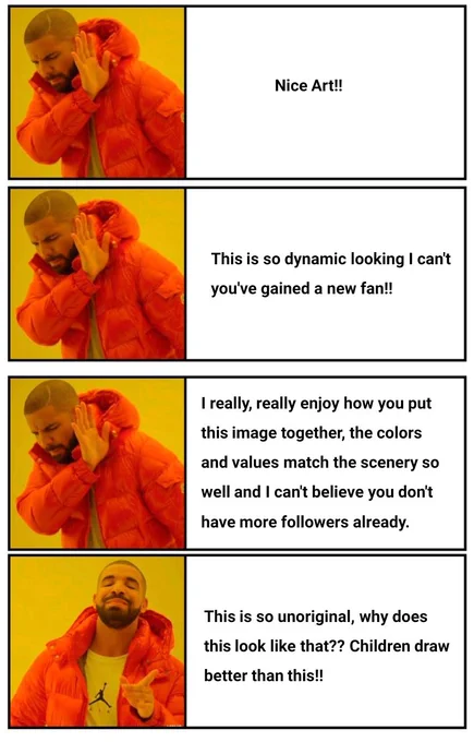 I always wondered why that one negative comment outweighs all the good ones. 