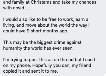 A thread a friend asked me to post: