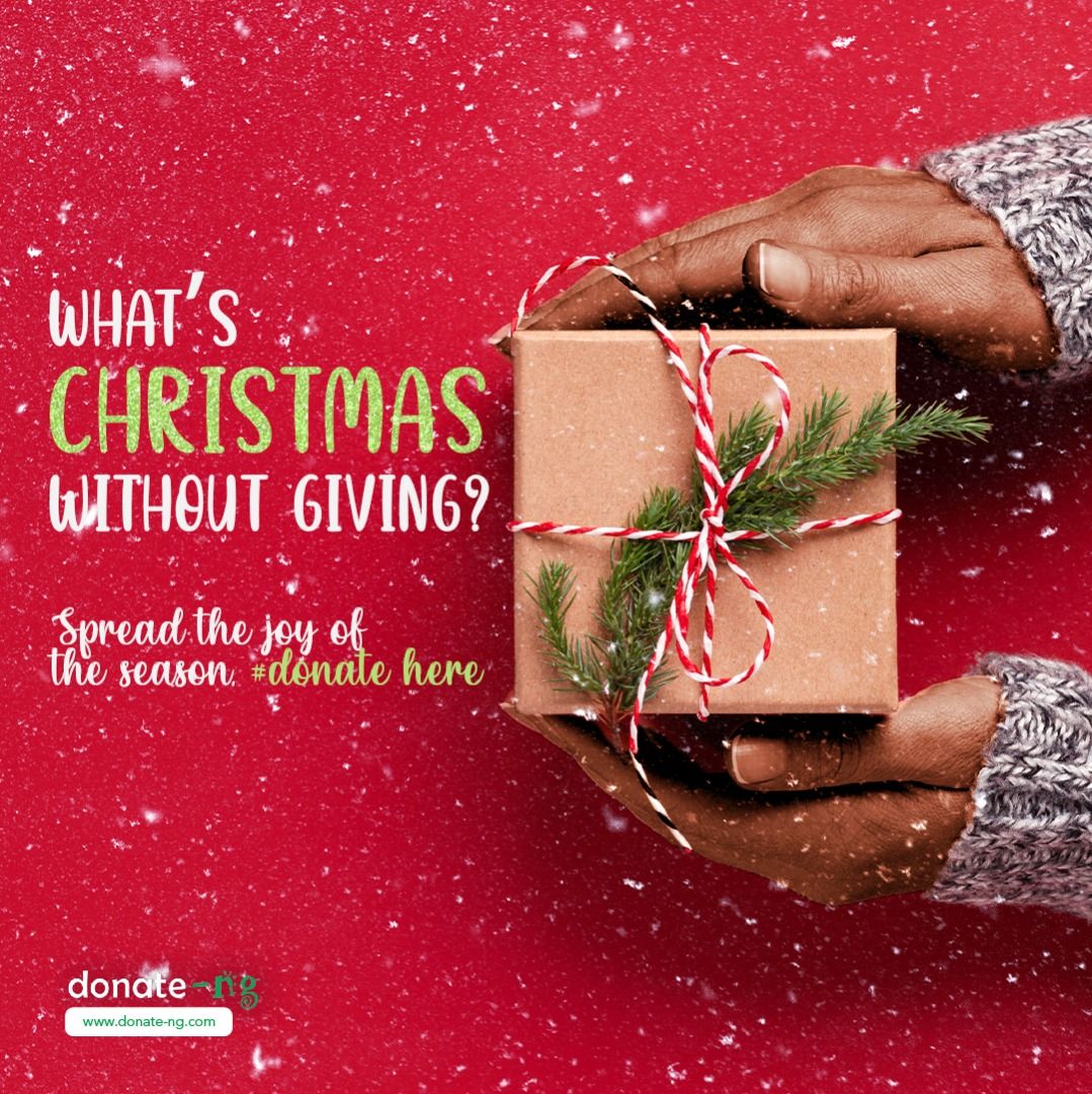 donate_ng's tweet photo. Support someone in need this Christmas
You can give here https://t.co/lYQNxefYrM
#christmasgiing #helpingotherd #sharinghappines
#donateng https://t.co/NJfXonXCmJ