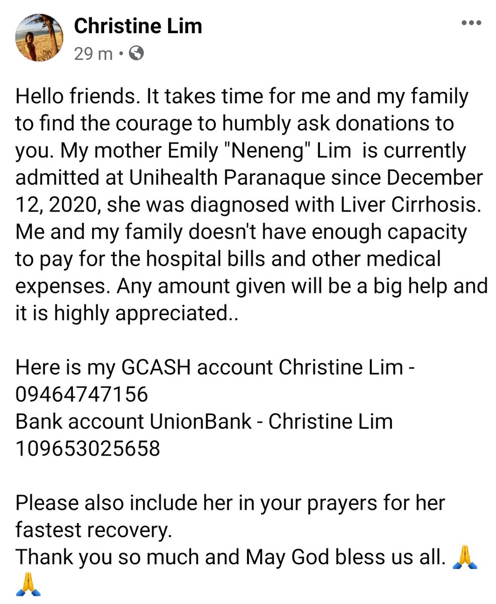 Our co-mariesteller needs help. You can message her directly po. Thank you!

Praying for your Mom's fast recovery, <a href="/_tinlim23/">Tin Lim</a>! 🙏

m.facebook.com/story.php?stor…