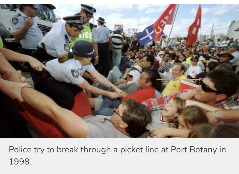 The union movements important role as a voice for workers & for social justice is the reason why Howard sought to destroy the  @MaritimeUnionAU in ‘98. The LNP represents wealthy, ideological elites who want to disempower workers so they can more easily exploit ppl, land & waters.